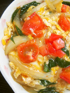 トマトさっぱり!トマト・卵丼♪-レシピのメイン写真