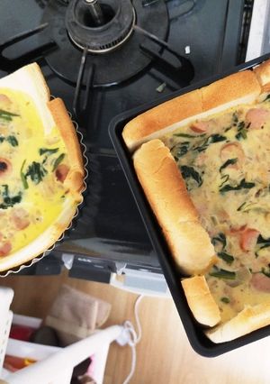 食パンキッシュ 型2つ分-レシピのメイン写真