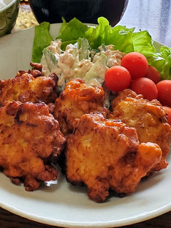 ふんわり✩鶏ムネ紅生姜の落とし揚げ-レシピのメイン写真