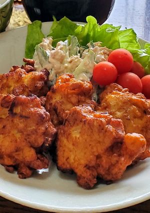 ふんわり✩鶏ムネ紅生姜の落とし揚げ-レシピのメイン写真