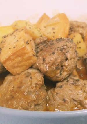 ジャガイモ厚揚でかさまし煮込みハンバーグ-レシピのメイン写真