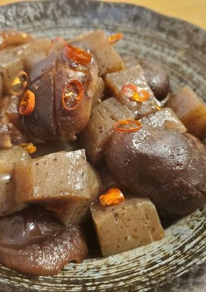 【呑み隊】干し椎茸とこんにゃくのピリ辛煮-レシピのメイン写真