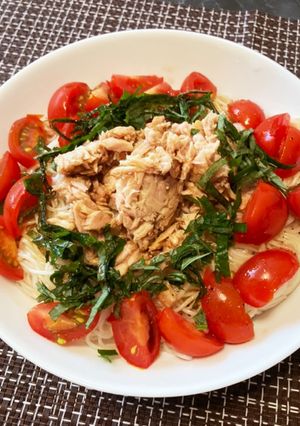 トマトとツナのさっぱり素麺-レシピのメイン写真