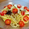 もずくとトマトのさっぱりパスタ