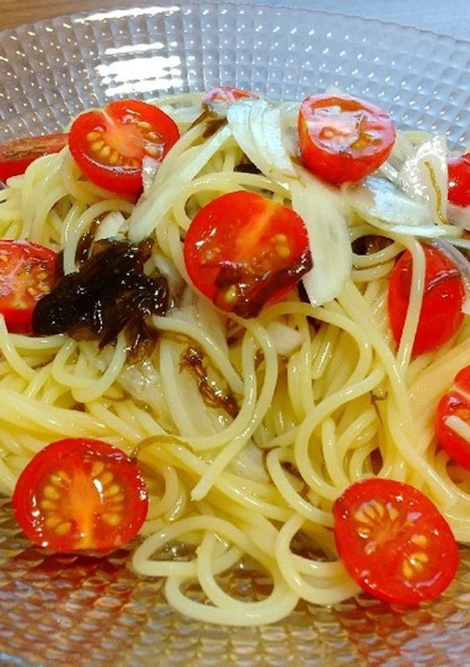 もずくとトマトのさっぱりパスタ-レシピのメイン写真