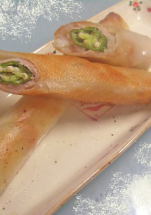 オクラと豚肉のなが～い春巻き♪-レシピのメイン写真
