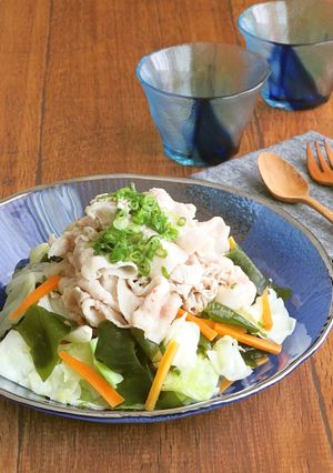 食欲UP☆ねぎ塩風味の豚しゃぶサラダ-レシピのメイン写真
