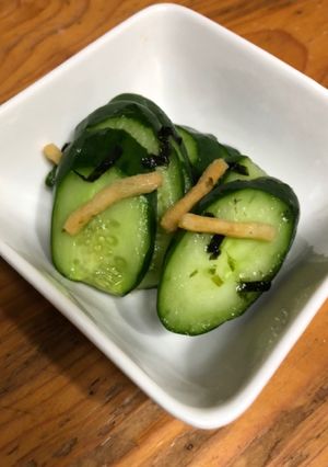 簡単！お茶漬け海苔でキュウリの浅漬け-レシピのメイン写真