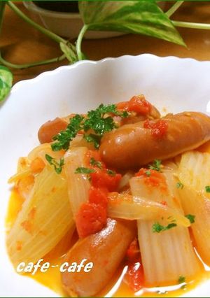 ウィンナ＆トマト＆セロリの炒め煮-レシピのメイン写真