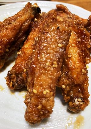甘辛だれ♡名古屋の手羽先風♡骨付き唐揚げ-レシピのメイン写真