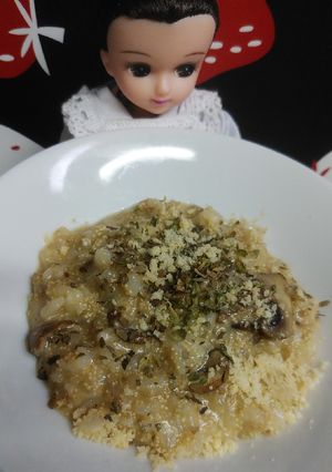 リカちゃん♡真子マッシュルームリゾットꕤ-レシピのメイン写真