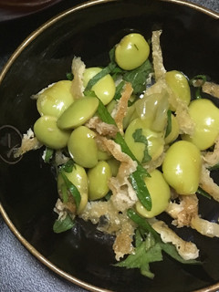 思いつき「枝豆とシソと油揚げ」-レシピのメイン写真