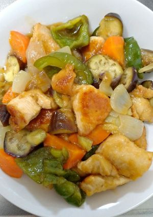 若鶏と野菜の甘酢あんかけ-レシピのメイン写真