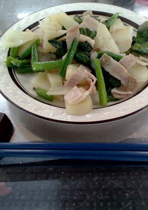 お家de簡単☆ポテトハムとほうれん草炒め-レシピのメイン写真