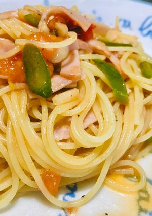 青唐辛子とトマトのペペロンチーノ-レシピのメイン写真