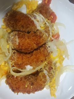 エビフライの玉子とじ♪-レシピのメイン写真