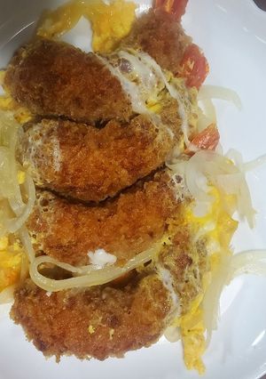 エビフライの玉子とじ♪-レシピのメイン写真