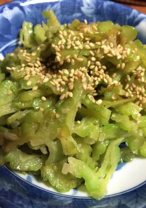 ゴーヤと大葉の味噌炒め-レシピのメイン写真