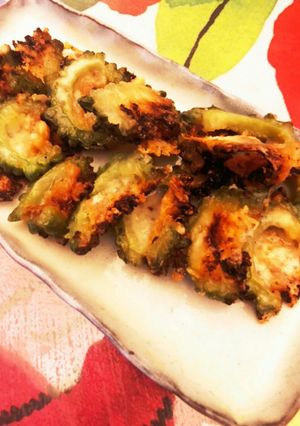 ゴーヤのチーズ味噌詰め焼き♡カリっほろ苦-レシピのメイン写真