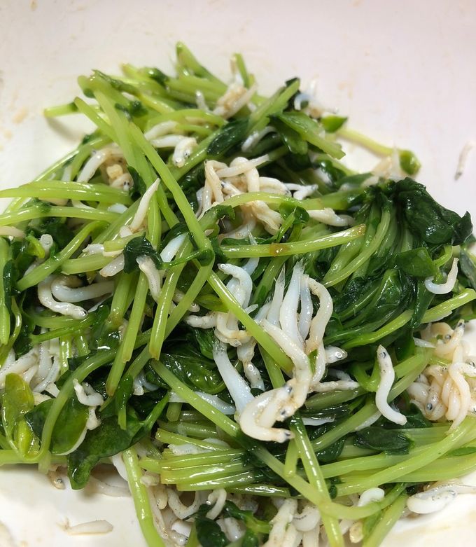 簡単！早い！豆苗としらすの和え物-レシピのメイン写真
