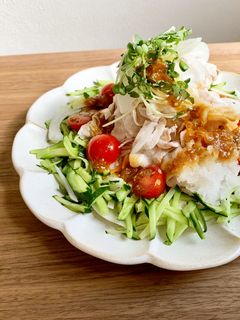 夏にぴったり☆梅おろし冷しゃぶサラダ-レシピのメイン写真
