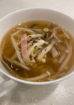 キノコとベーコンの生姜スープ-レシピのメイン写真