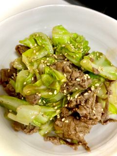 キャベツの牛肉の中華風焼肉炒め-レシピのメイン写真