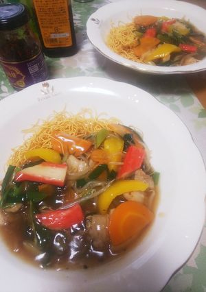 簡単、簡単、万歳→あんかけ皿うどん-レシピのメイン写真
