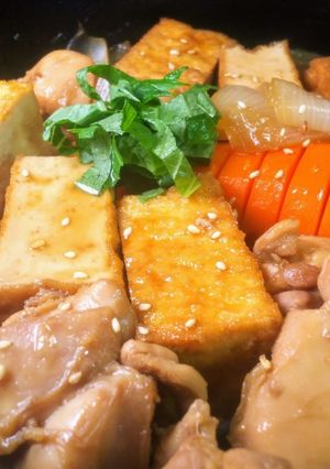 鶏肉のすき焼き風日本酒鍋-レシピのメイン写真