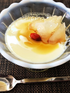 白きくらげのジンジャーシロップ漬け豆花-レシピのメイン写真