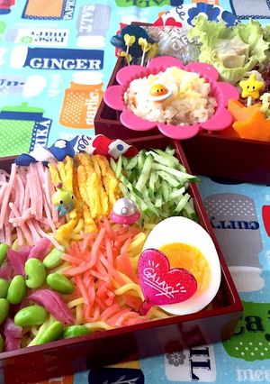 冷やし中華弁当 詰め方　0803-レシピのメイン写真