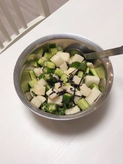 簡単副菜!オクラ山芋きゅうりさっぱり和え-レシピのメイン写真