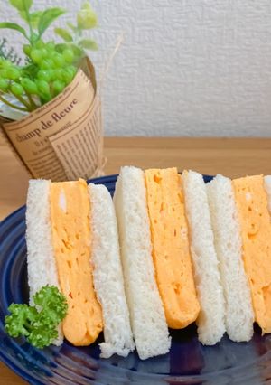 美味しすぎ〜♡厚焼き卵サンド(´∀`*)-レシピのメイン写真