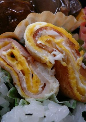 お弁当にベーコンエッグ-レシピのメイン写真