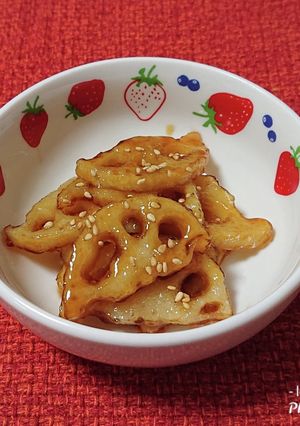 レンコンの甘辛味(小鉢)-レシピのメイン写真