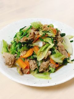 豚肉とキャベツとニラの中華炒め-レシピのメイン写真