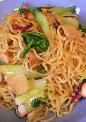 たこと青梗菜のオイスターソース焼きそば-レシピのメイン写真