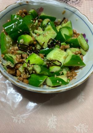 納豆ときゅうりの塩昆布和え-レシピのメイン写真