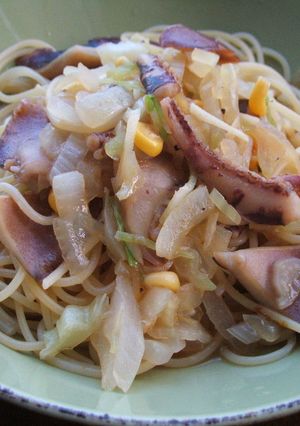 イカとキャベツのカレーパスタ-レシピのメイン写真