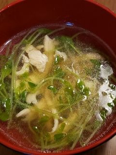 豆苗ととりむね肉のスープ-レシピのメイン写真