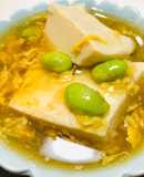 枝豆おかず・枝豆と卵のあんかけ豆腐