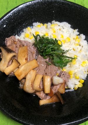 ステーキなとうもろこしご飯-レシピのメイン写真