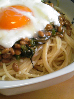 月見納豆パスタ-レシピのメイン写真