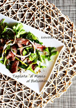 低温調理器で牛肉ステーキのタリアータ-レシピのメイン写真