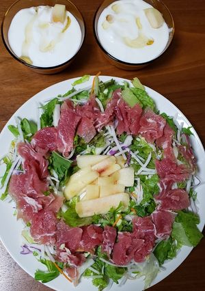 生ハムと桃のサラダ-レシピのメイン写真
