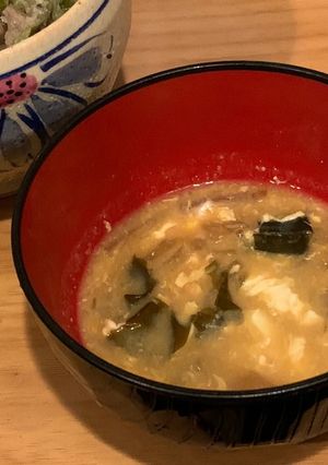 玉ねぎの卵とじ味噌汁-レシピのメイン写真