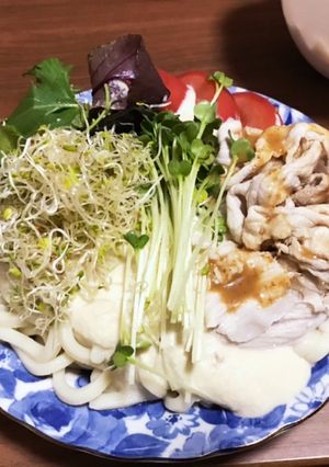 豆腐のメレンゲ冷しゃぶうどん-レシピのメイン写真