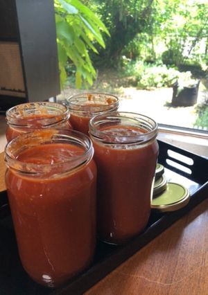 味噌入り自家製トマトケチャップ作り-レシピのメイン写真