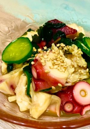 とりささみでかさまし☆タコの酢の物-レシピのメイン写真