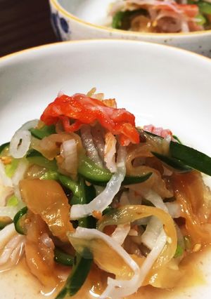 クラゲのきゅうり大根の梅肉酢-レシピのメイン写真